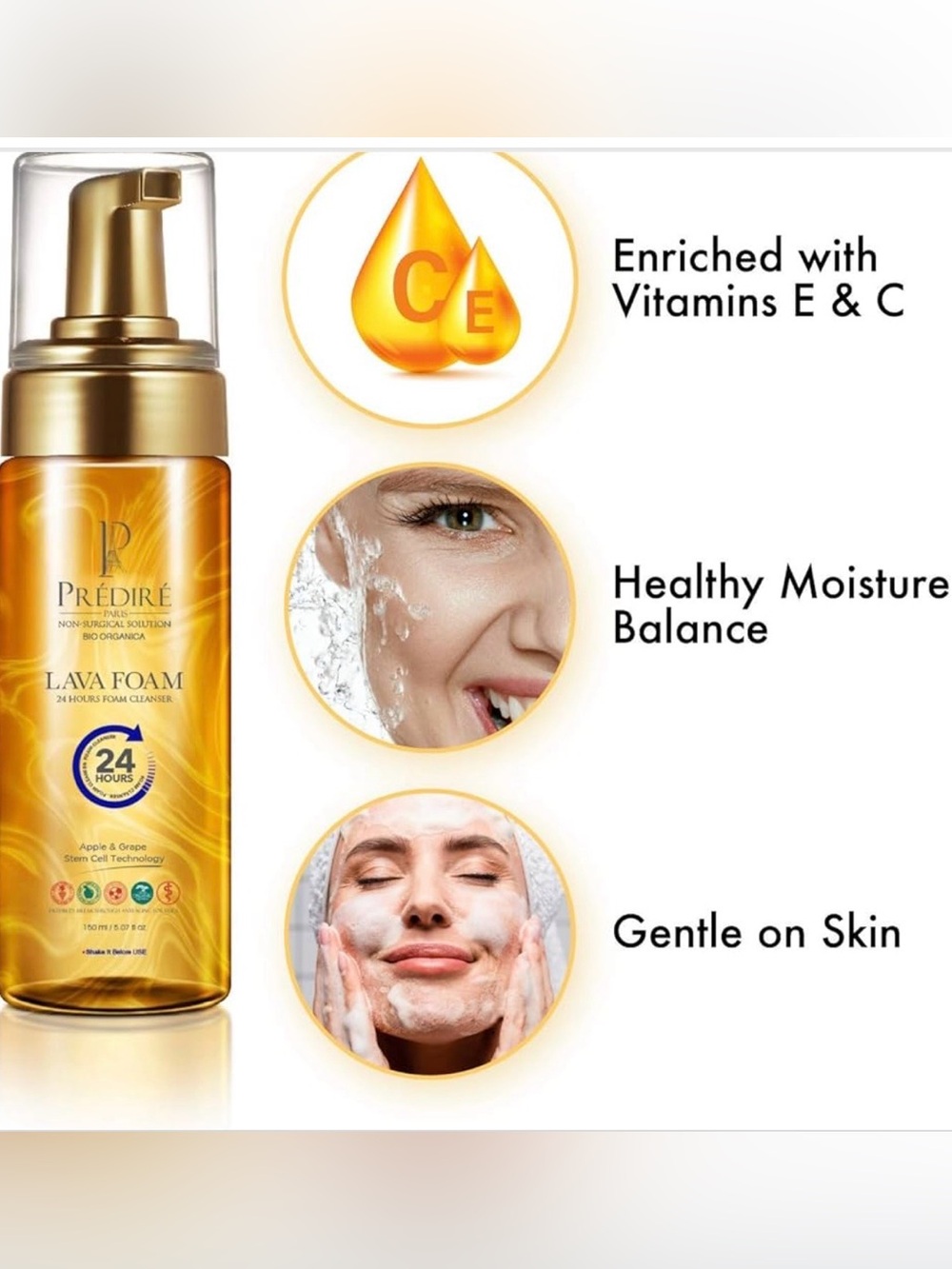Prédiré Paris Hydrating Lava 24 Hour Foam Cleanser, New & Sealed, Retail $88 - Picture 6 of 8